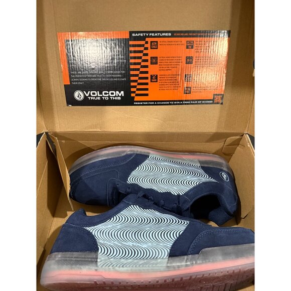 Volcom Mens Navy Blue Workwear Slip-Resistant Shoes Size 10W - Picture 3 of 9